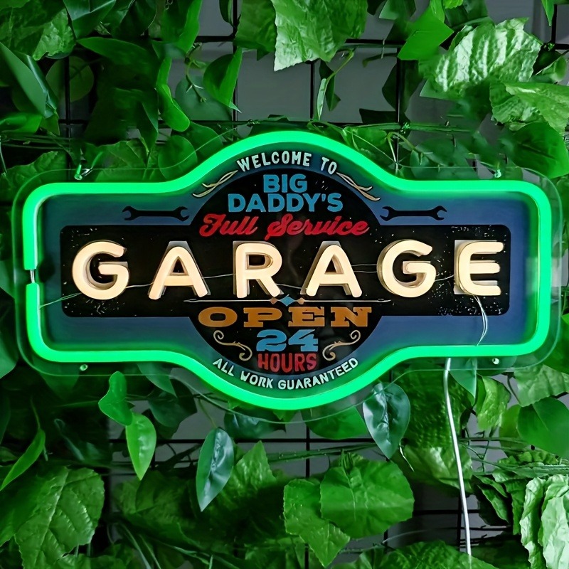 Retro Gaming Usb - Retro Garage LED Neon Sign UV