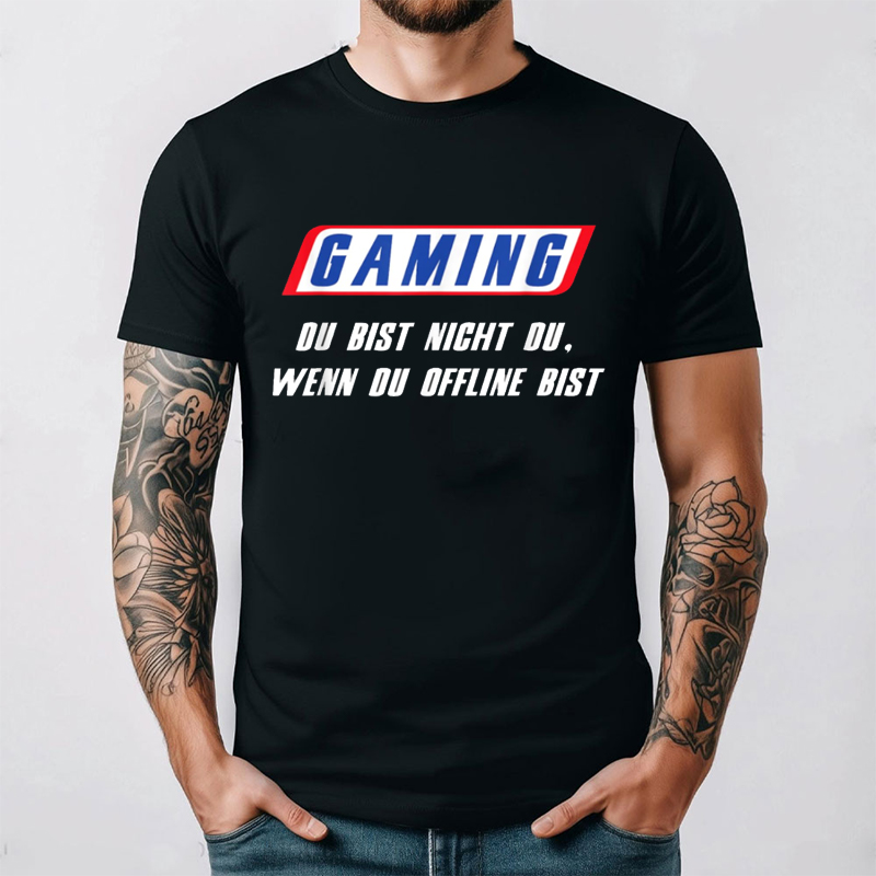 Retro Gaming Ideas - Grappige Duitse T-shirt Gaming Du Bist