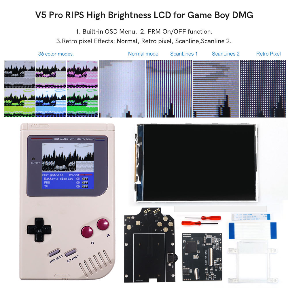 Retro Gaming Gameboy - HISPEEDIDO Voor GB Dmg V5 Pro