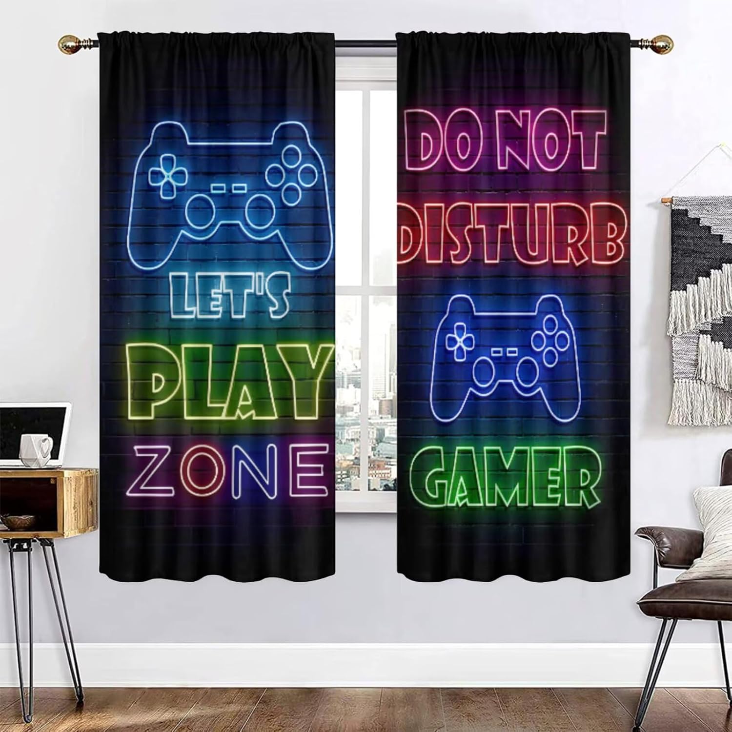 Gaming Gamer Gordijngordijnen  - Retro Gaming Zone recensie en prijs