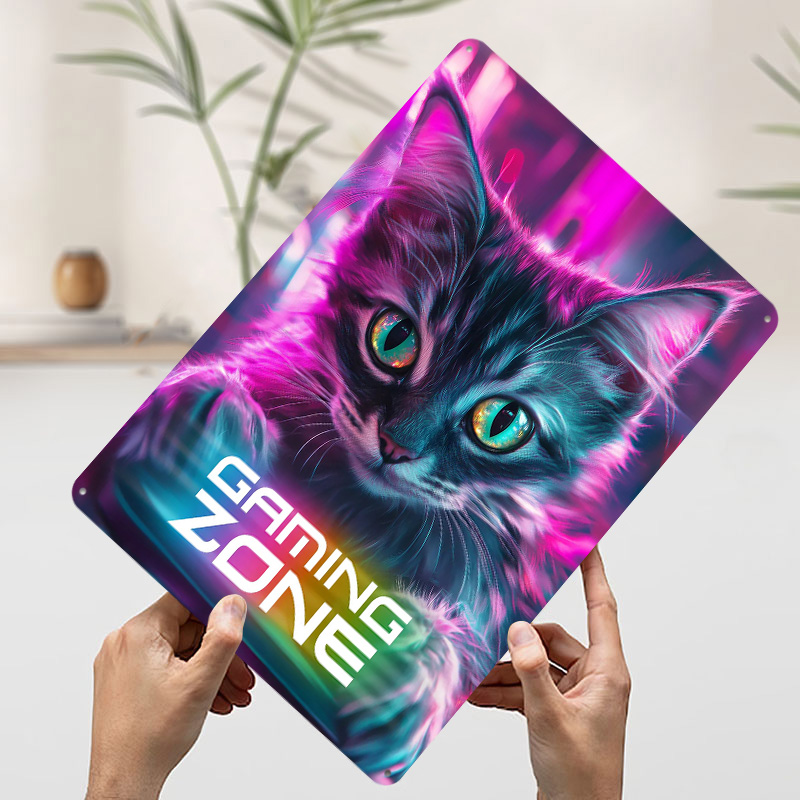 Gamer Cat - Gaming Zone Gedruk - Retro Gaming Zone recensie en prijs