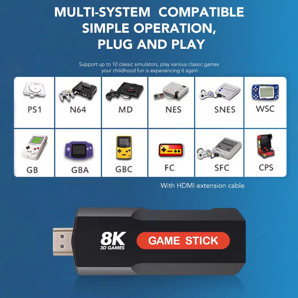X2 Game Stick HD 4K 8K 3D Cons - Retro Gaming Usb recensie en prijs